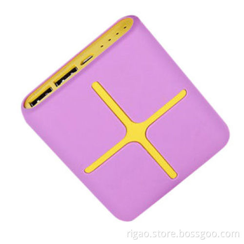 Bright color drop resistance 2 USB output power bank for laptop